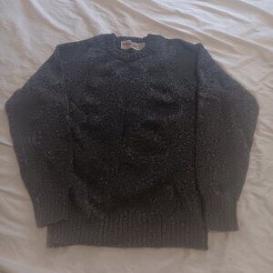 vintage charcoal + black knit sweater